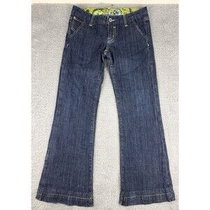 Miss Me Geneva Bootcut Flare Jeans Womens 28 Dark Wash Wide Leg Flap Pocket